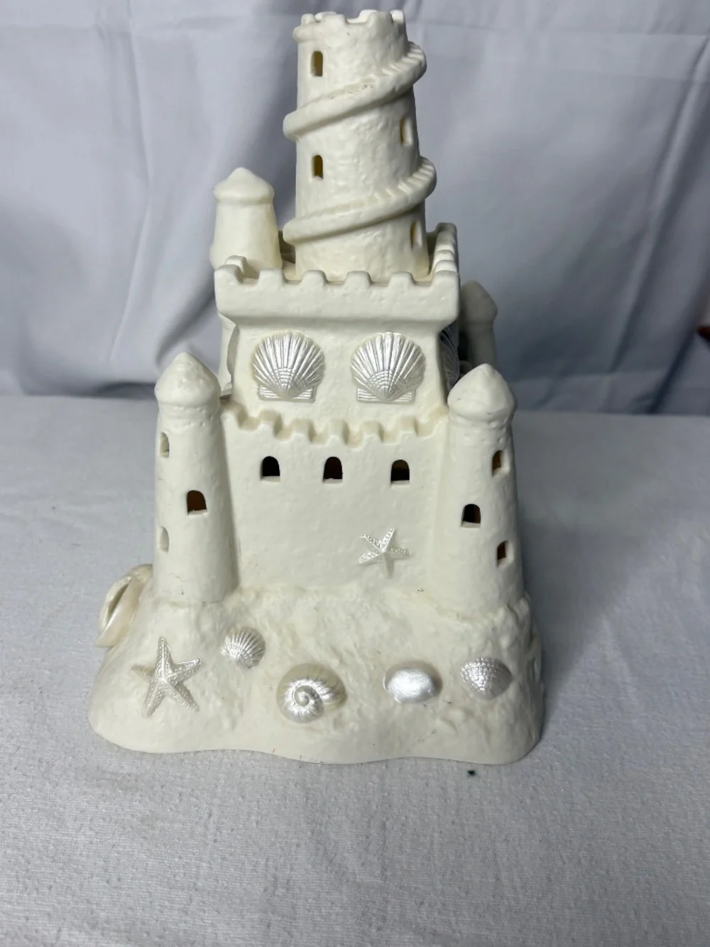 Sand Castle Tealight Votive Holder Party Lite Ceramic Nautical Beach